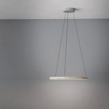 Eglo - Suspension filaire à intensité variable LED/36W/230V 3000K gris/chêne