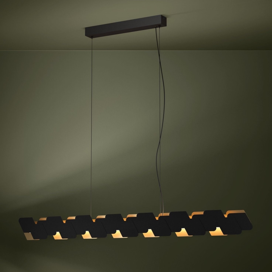Eglo - Suspension filaire à intensité variable LED/44W/230V 3000K noir/doré