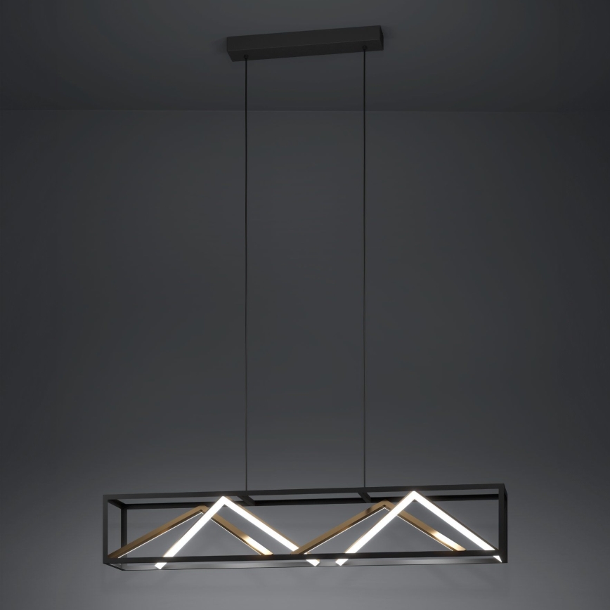 Eglo - Suspension filaire à intensité variable LED/46W/230V 2700-6500K noir/doré + télécommande