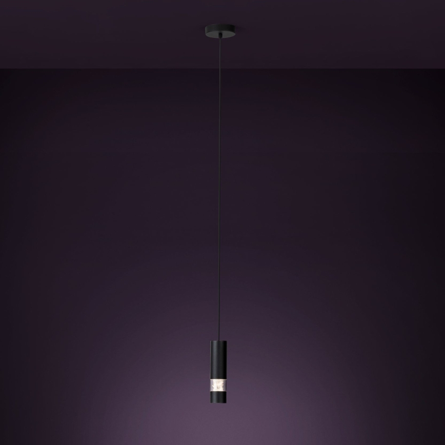 Eglo - Suspension filaire LED 1xGU10/4,6W/230V noir