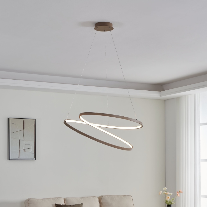 Eglo - Suspension filaire LED/42W/230V 3000K beige