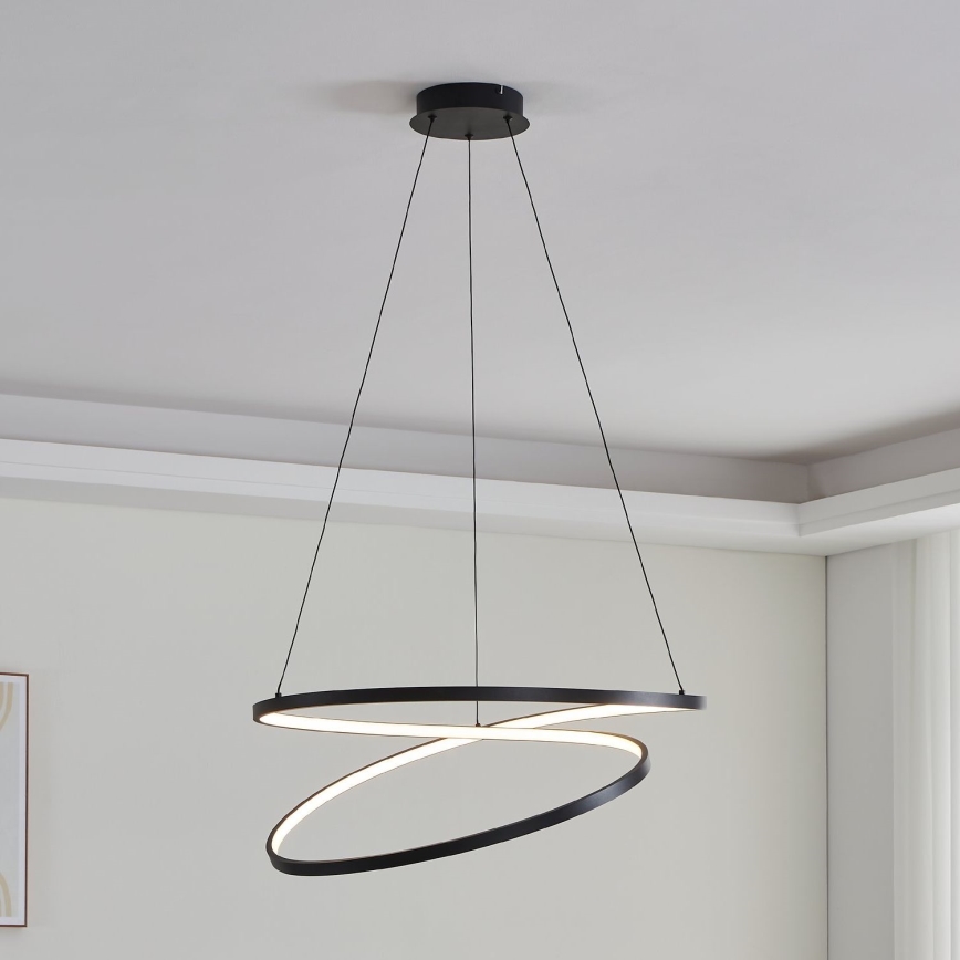 Eglo - Suspension filaire LED/42W/230V 3000K noir