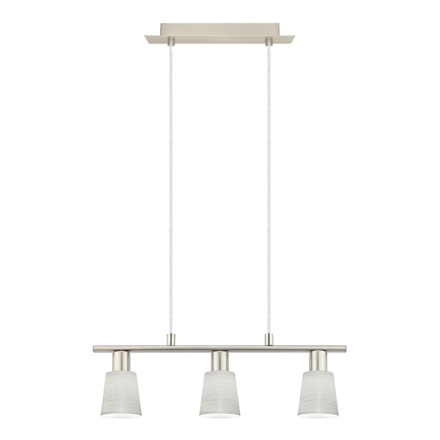 Eglo - Suspension filaire LED MY CHOICE 3xE14/4W/230V chrome mat/crème