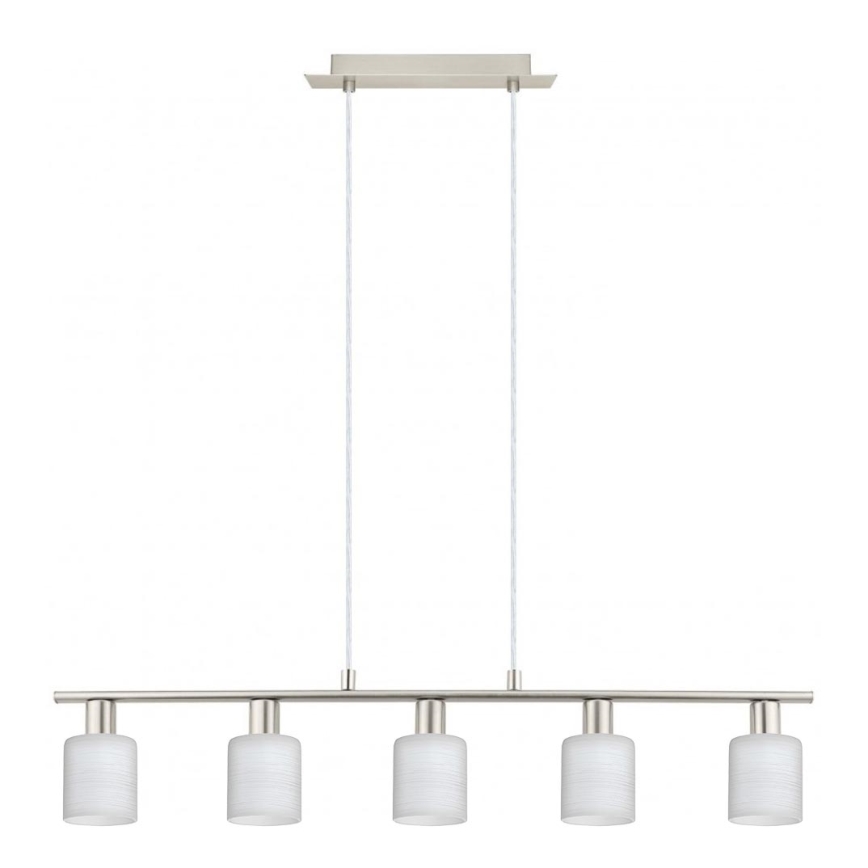 Eglo - Suspension filaire LED MY CHOICE 5xE14/4W/230V chrome mat/blanc