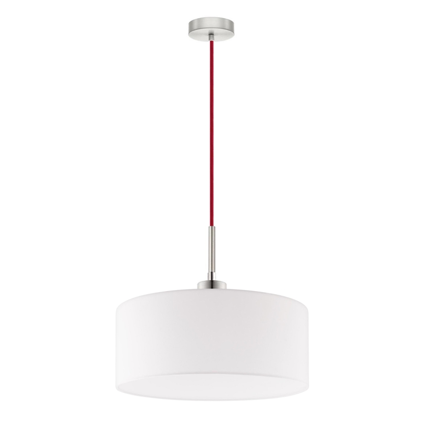 Eglo - Suspension filaire LED TUNJA 1xE27/60W/230V blanc