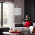 Eglo - Suspension filaire LED TUNJA 1xE27/60W/230V blanc