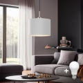 Eglo - Suspension filaire LED TUNJA 1xE27/60W/230V blanc