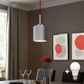 Eglo - Suspension filaire LED TUNJA 1xE27/60W/230V gris