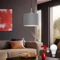 Eglo - Suspension filaire LED TUNJA 1xE27/60W/230V gris