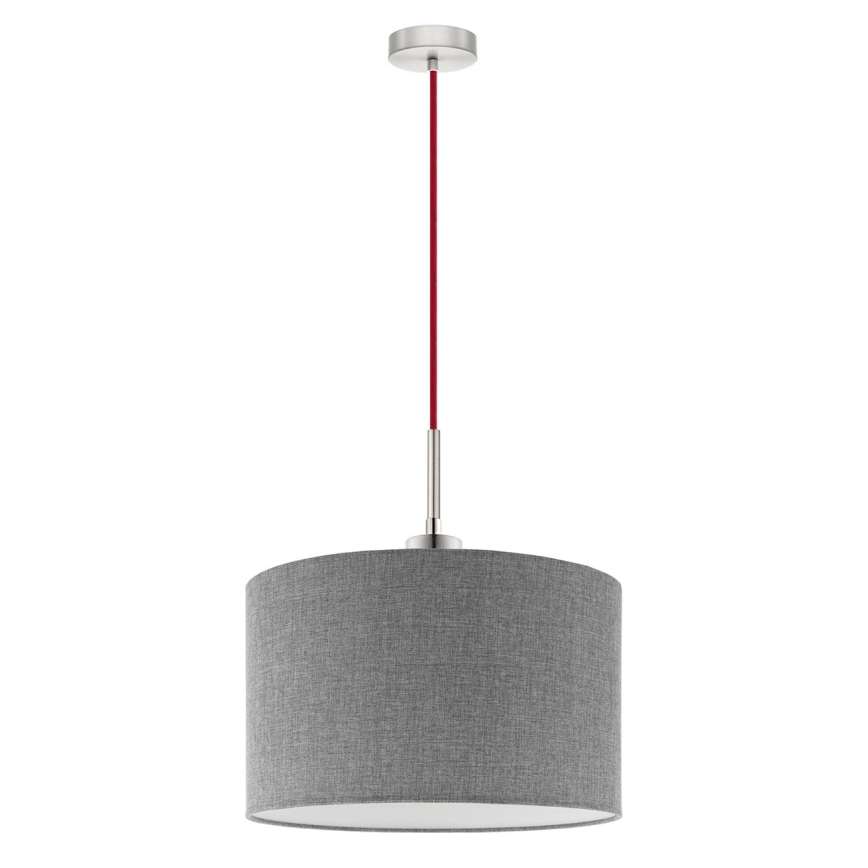 Eglo - Suspension filaire LED TUNJA 1xE27/60W/230V gris