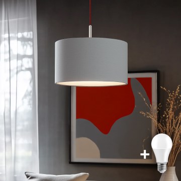 Eglo - Suspension filaire LED TUNJA 1xE27/60W/230V gris