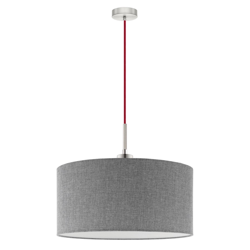 Eglo - Suspension filaire LED TUNJA 1xE27/60W/230V gris