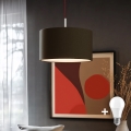 Eglo - Suspension filaire LED TUNJA 1xE27/60W/230V marron