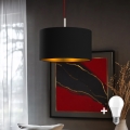 Eglo - Suspension filaire LED TUNJA 1xE27/60W/230V noir