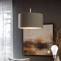 Eglo - Suspension filaire LED TUNJA 1xE27/60W/230V taupe