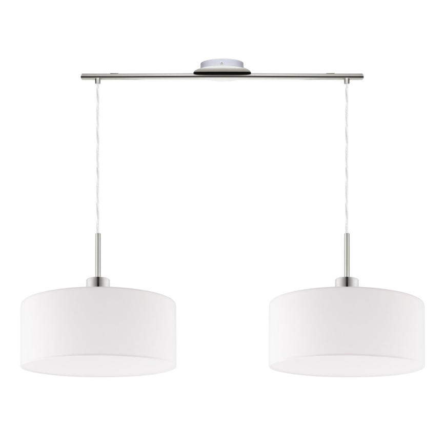 Eglo - Suspension filaire LED TUNJA 2xE27/60W/230V blanc