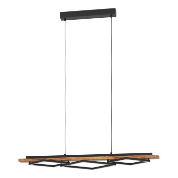 Eglo - Suspension LED dimmable sur câble 2xLED/13W/230V + LED/16W noir/brun