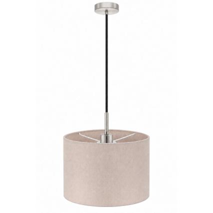 Eglo - Suspension LED sur câble TUNJA 1xE27/60W/230V Ø 20 cm beige/noir