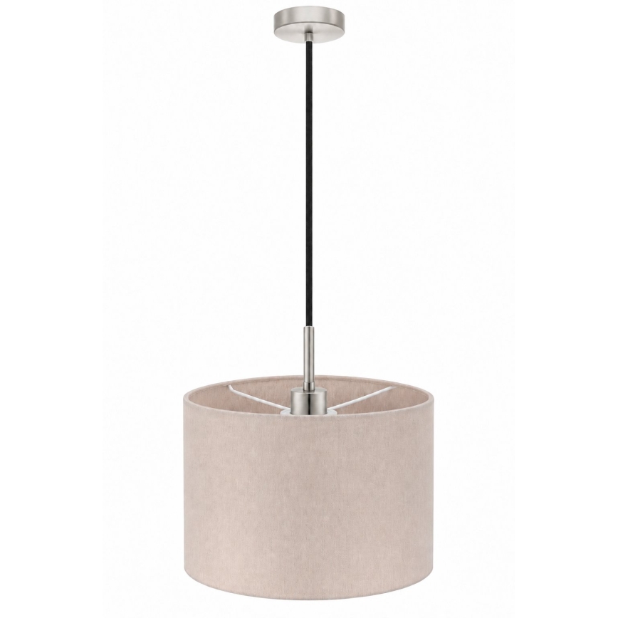 Eglo - Suspension LED sur câble TUNJA 1xE27/60W/230V Ø 20 cm beige/noir