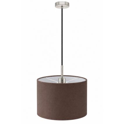 Eglo - Suspension LED sur câble TUNJA 1xE27/60W/230V Ø 20 cm marron/noir