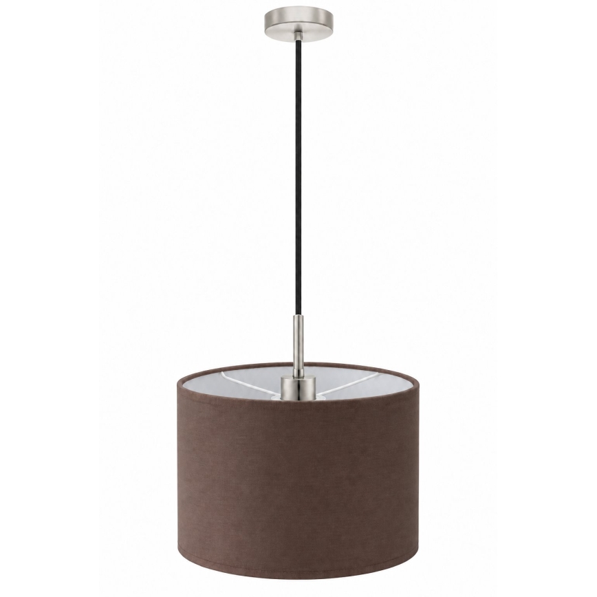Eglo - Suspension LED sur câble TUNJA 1xE27/60W/230V Ø 20 cm marron/noir