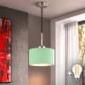 Eglo - Suspension LED sur câble TUNJA 1xE27/60W/230V Ø 20 cm vert/noir