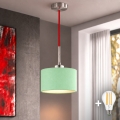 Eglo - Suspension LED sur câble TUNJA 1xE27/60W/230V Ø 20 cm vert/rouge