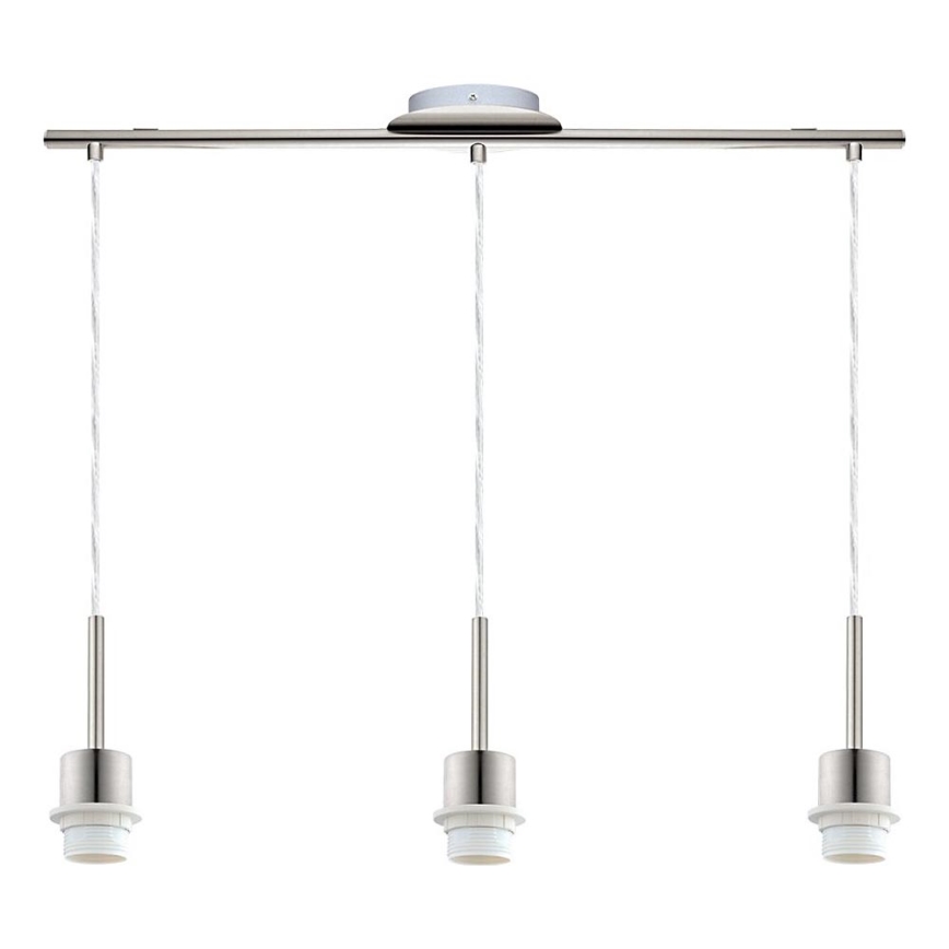 Eglo - Suspension LED sur câble TUNJA 3xE27/60W/230V crème