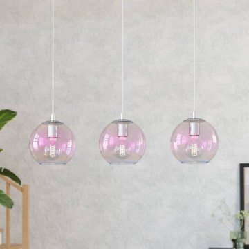 Eglo - Suspension sur câble 3xE27/60W/230V chrome brillant