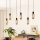 Eglo - Suspension sur câble 6xE27/4W/230V noir/fumé