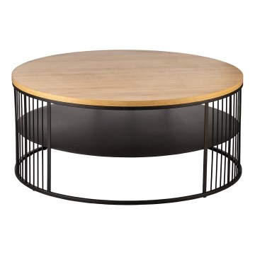 Eglo - Table basse 36x80 cm marron/noir - FSC certifié