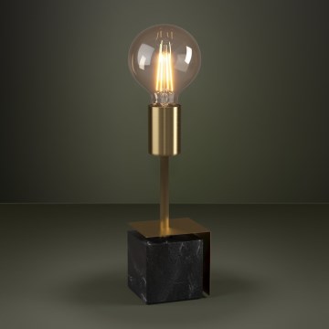 Eglo - Tafellamp 1xE27/40W/230V goud/zwart marmer