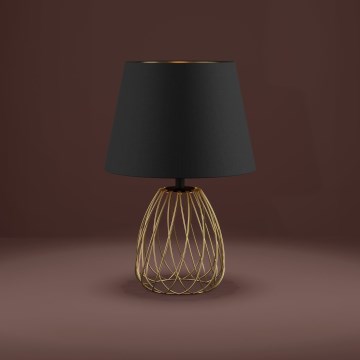 Eglo - Tafellamp 1xE27/40W/230V zwart/goud