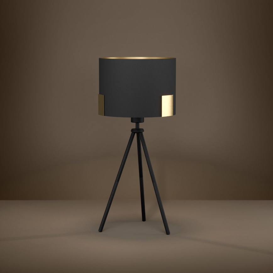 Eglo - Tafellamp 1xE27/40W/230V zwart/goud