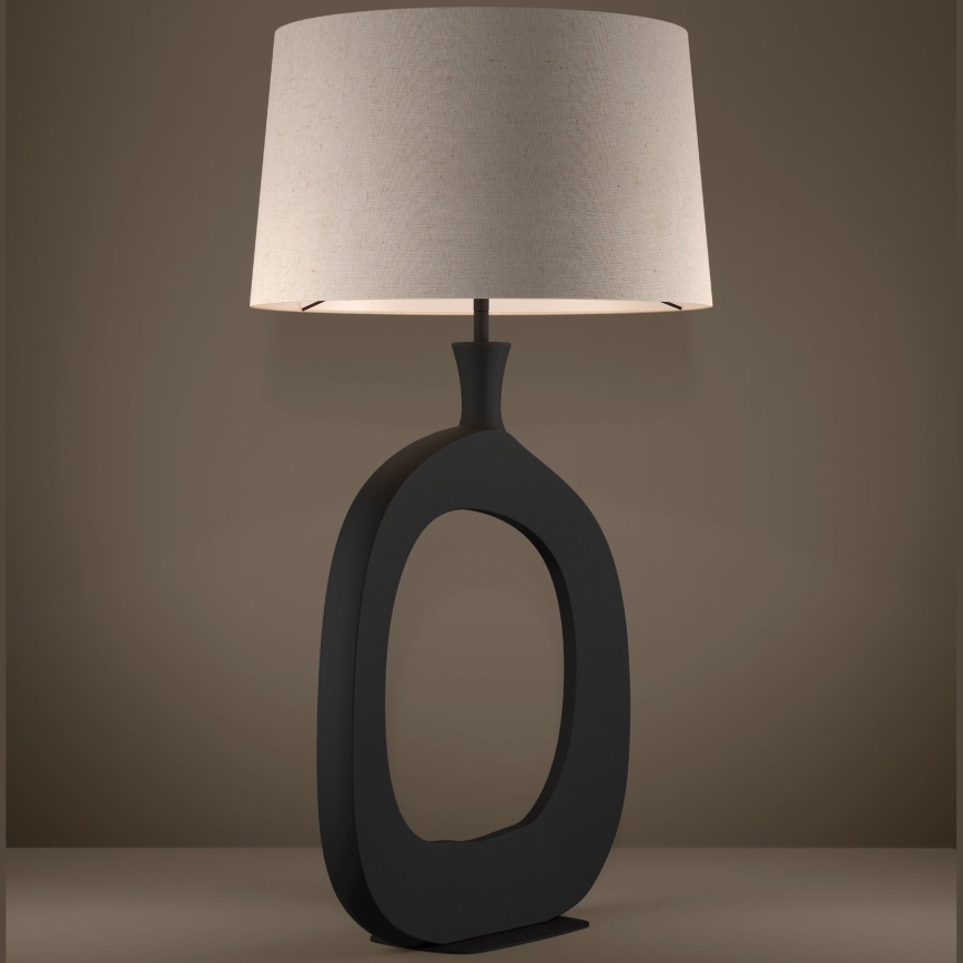 Eglo - Tafellamp 1xE27/60W/230V 88 cm zwart/crème