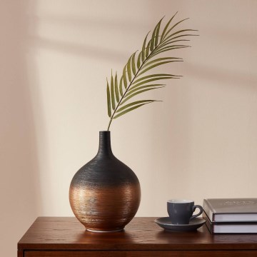 Eglo - Vaas van keramiek 22x16 cm zwart/goud