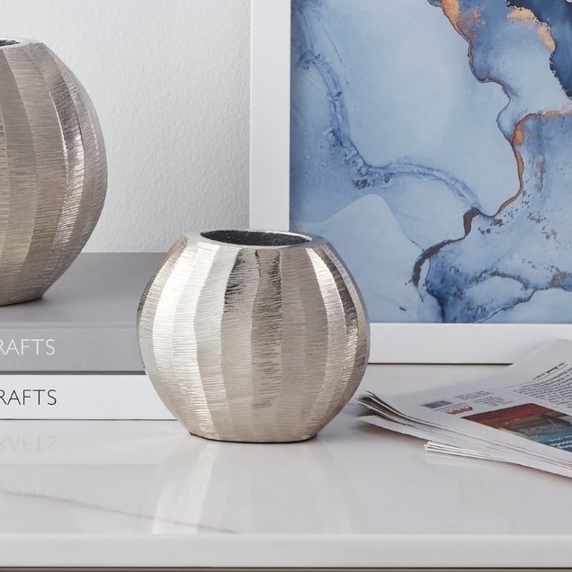 Eglo - Vase en métal 9,5x11 cm chrome mat