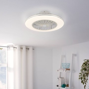 Eglo - Ventilateur de plafond LED dimmable 3xLED/12,6W/230V 2700-6500K Ø 55 cm blanc + télécommande
