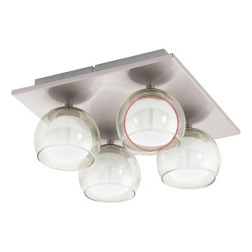 Eglo - Verre de rechange pour suspension et plafonnier ROMAGNESE d. 5,5 cm intérieur/laiteux