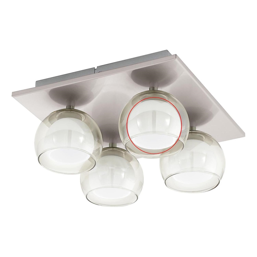 Eglo - Verre de rechange pour suspension et plafonnier ROMAGNESE d. 5,5 cm intérieur/laiteux