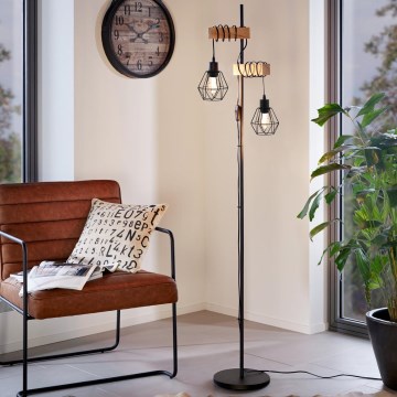 Eglo - Vloerlamp TOWNSHEND 2x E27 / 60W / 230V