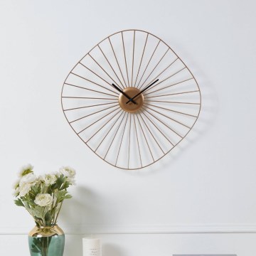 Eglo - Wand klok 1xAA 50x50 cm goud