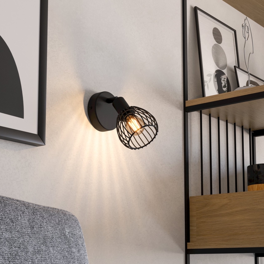 Eglo - Wandlamp 1xE14/40W/230V zwart