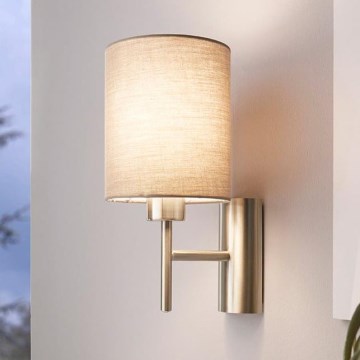 Eglo - Wandlamp 1xE27/60W/230V taupe