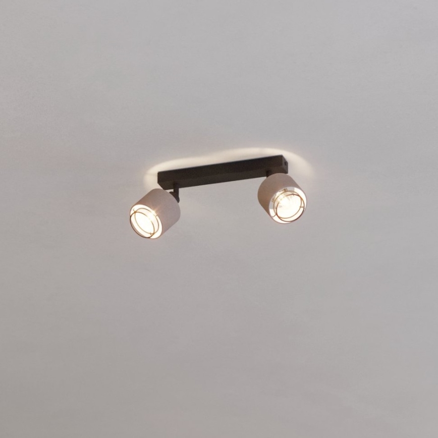Eglo - Wandlamp 2xE14/40W/230V zwart/beige