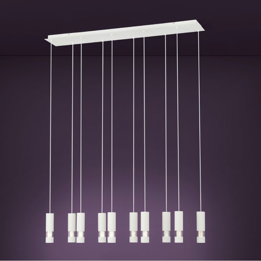 Eglo - Witte LED Hanglamp aan een koord 10x GU10 / 5W / 230V
