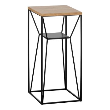 Eglo - Zijtafel 65,5x30,5 cm zwart/bruin