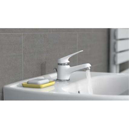 Eisl NI075SCR - Wastafelmengkraan SPEED wit/glanzend chroom