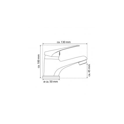 Eisl NI075SCR - Wastafelmengkraan SPEED wit/glanzend chroom