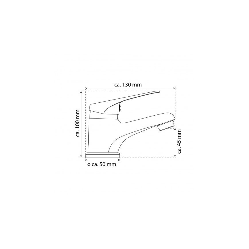 Eisl NI075SCR - Wastafelmengkraan SPEED wit/glanzend chroom